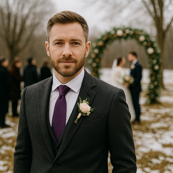 Corbatas para bodas de invierno: tonos y estilos recomendados