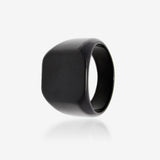 Anillo sello de acero inoxidable negro - DiversoMen