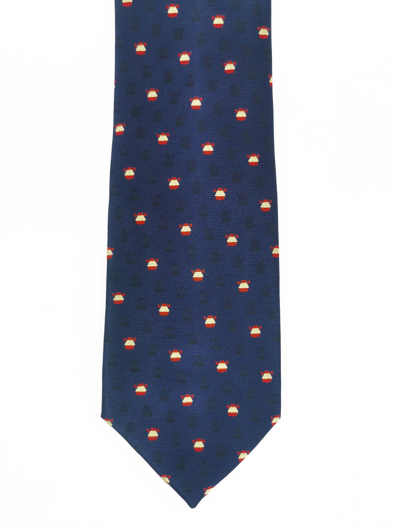 Corbata azul marino con capote banderas de España - DiversoMen