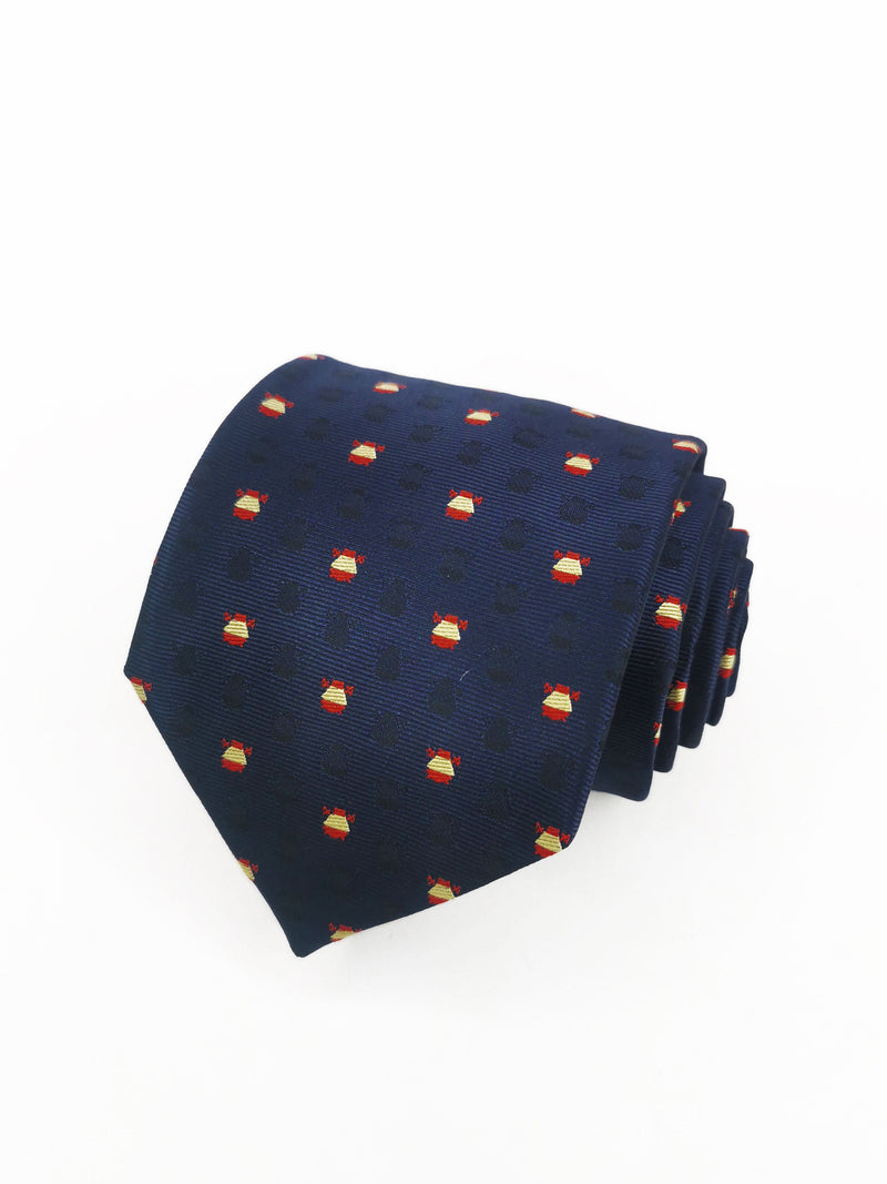 Corbata azul marino con capote banderas de España - DiversoMen