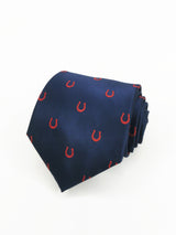Corbata azul marino con herraduras rojas - DiversoMen