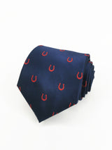 Corbata azul marino con herraduras rojas - DiversoMen