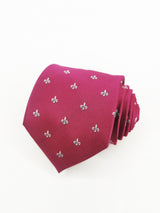 Corbata buganvilla con flor de lis grande blanca - DiversoMen