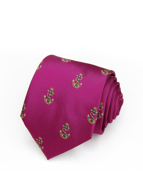 Corbata buganvilla con anclas Esperanza de Triana - DiversoMen