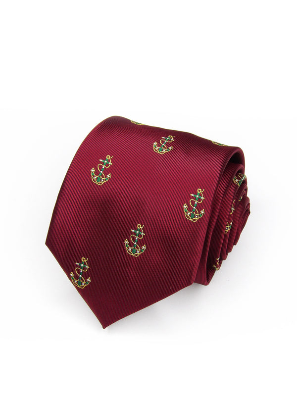Corbata burdeos con anclas Esperanza de Triana - DiversoMen