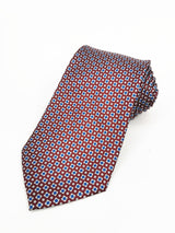 Corbata burdeos con cuadrados azules - DiversoMen