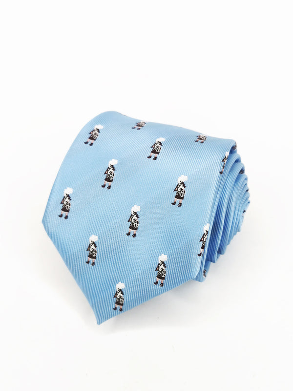 Cravate bleu clair avec Armaos de la Macarena