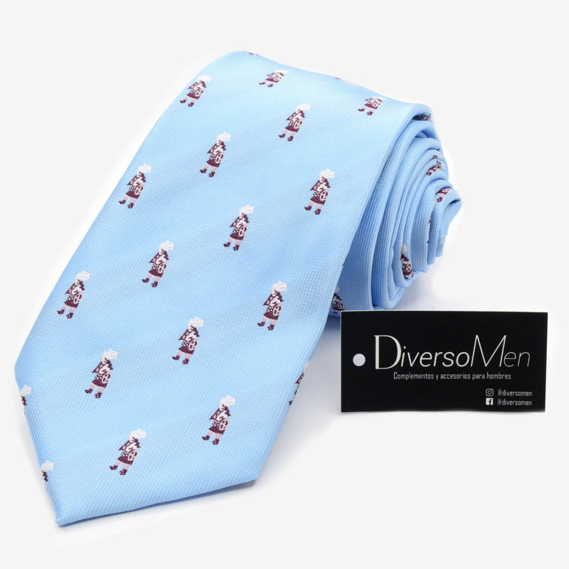 Corbata celeste con Armaos de la Macarena - DiversoMen