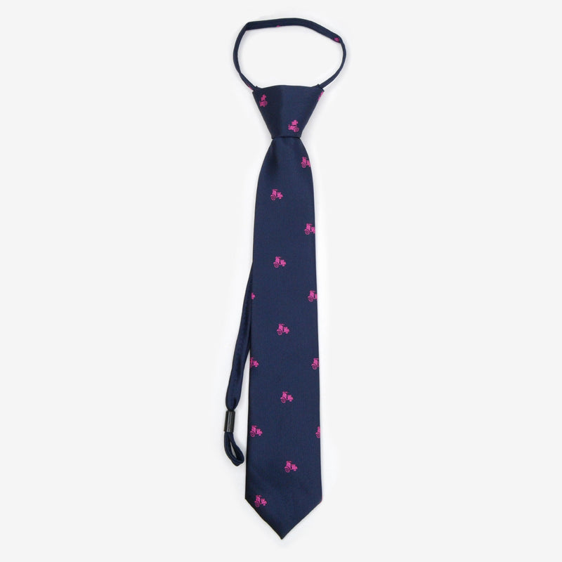 Corbata niños azul marino con vespas rosas fucsia - DiversoMen