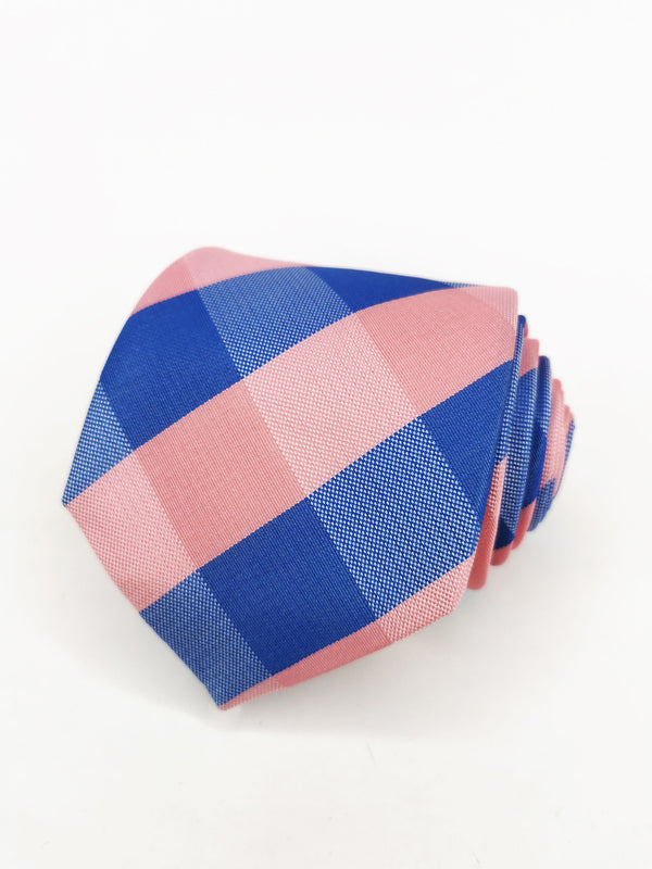 Corbata de cuadros azul y rosa - DiversoMen