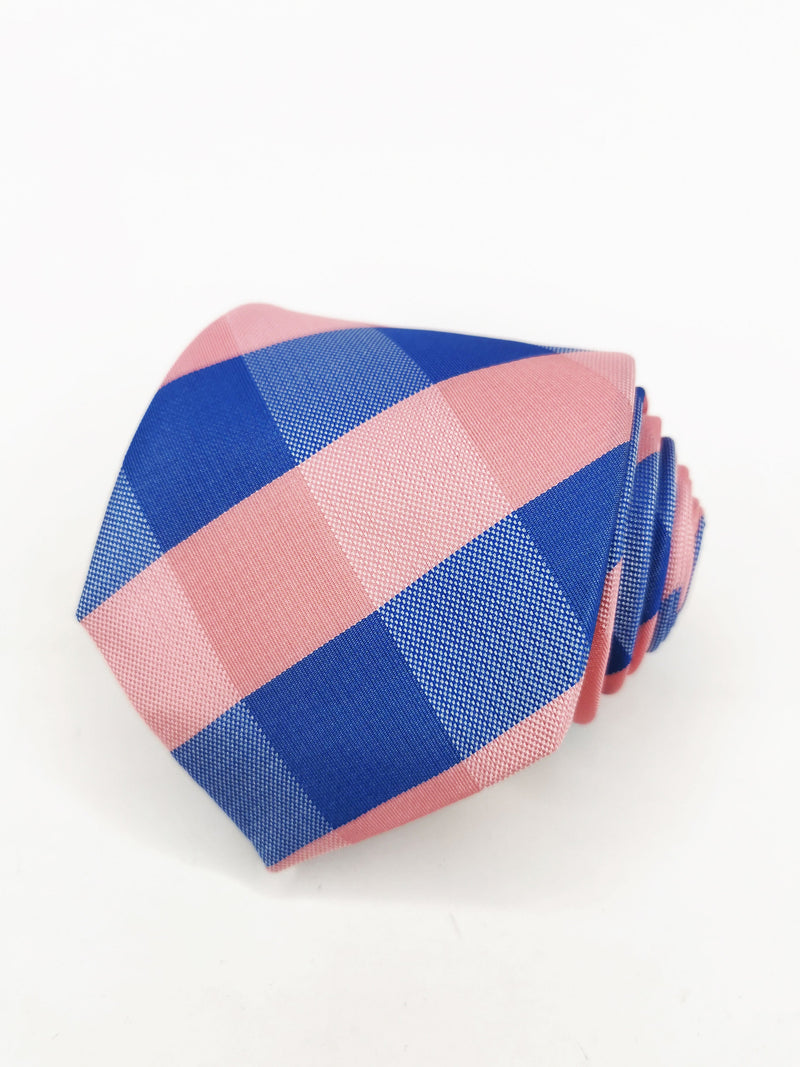 Corbata de cuadros azul y rosa - DiversoMen