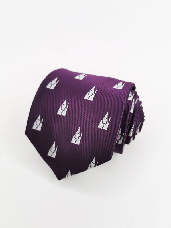 Cravate violette avec Nazaréens blancs
