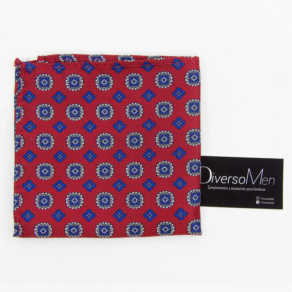 Pañuelo rojo con medallones azules - DiversoMen