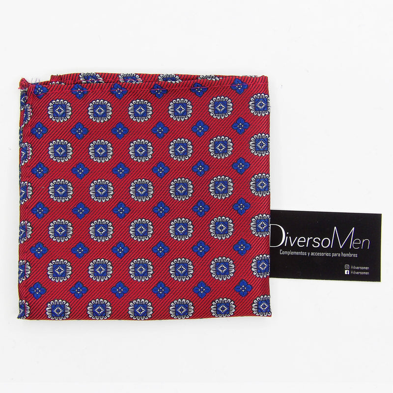Pañuelo rojo con medallones azules - DiversoMen