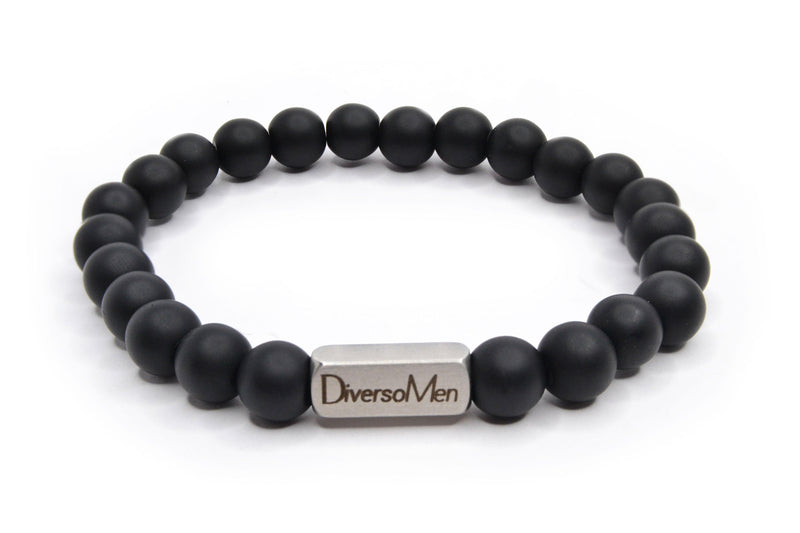 Pulsera básica de Ágata mate - DiversoMen