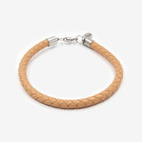 Pulsera camel de cuero trenzado - DiversoMen