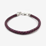 Pulsera fucsia de cuero trenzado - DiversoMen