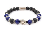 Pulsera tibetana de lava y lapislazuli - DiversoMen