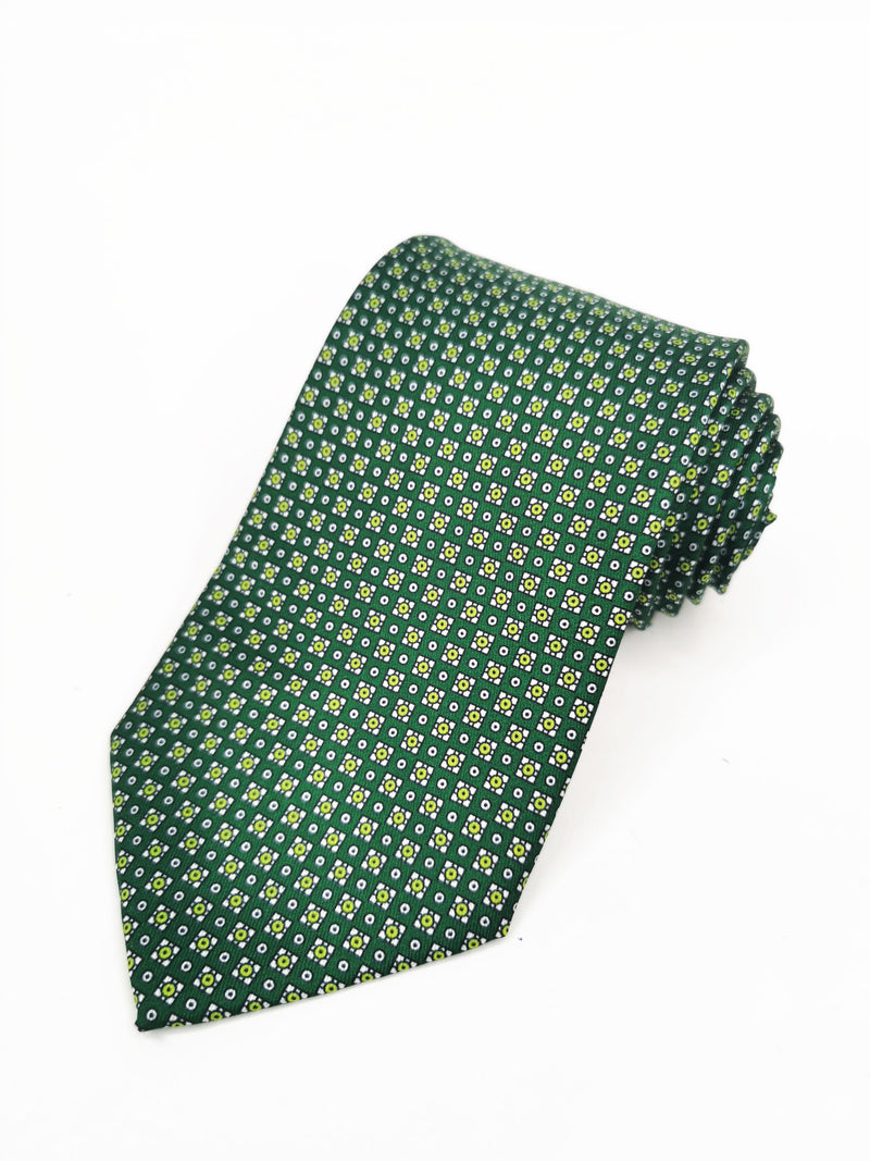 Corbata verde con cuadrados verde lima - DiversoMen