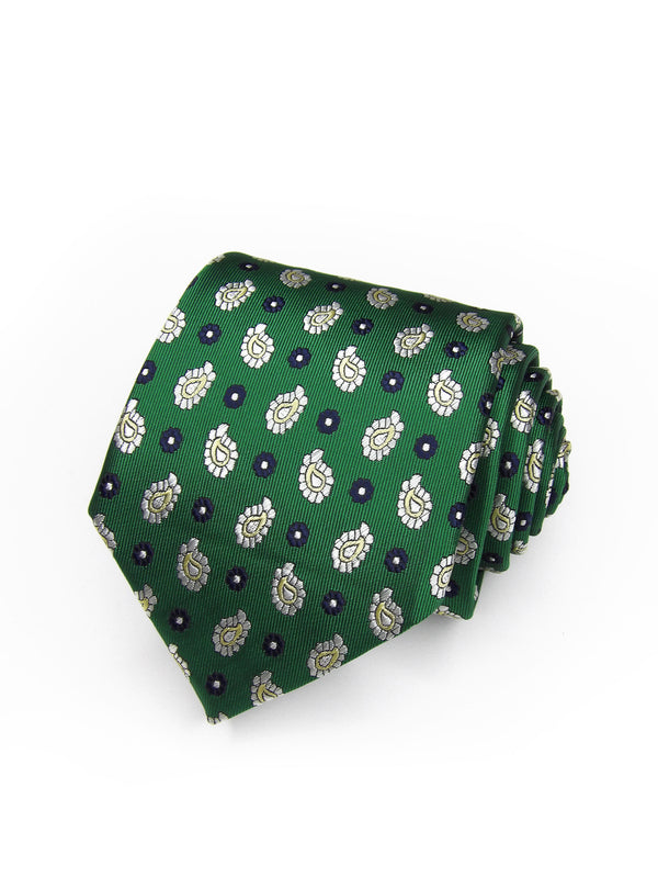Corbata verde paisley marino y beige - DiversoMen