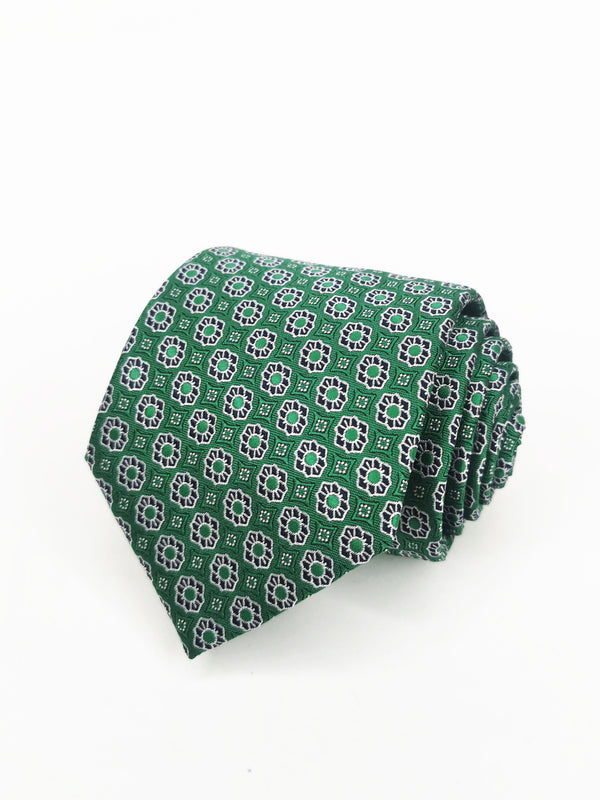 Corbata verde medallas classic