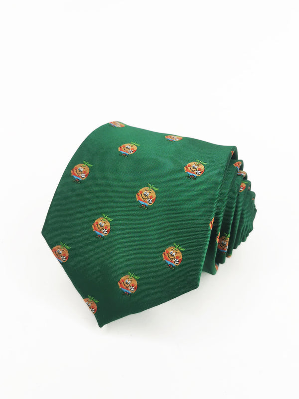 Corbata verde con naranjito Mundial 82