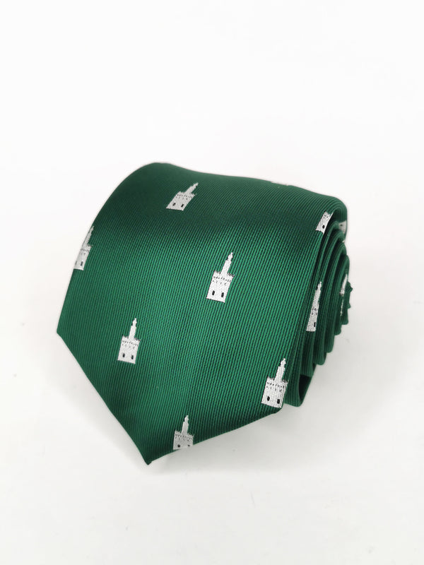 Green tie with white Torre del Oro